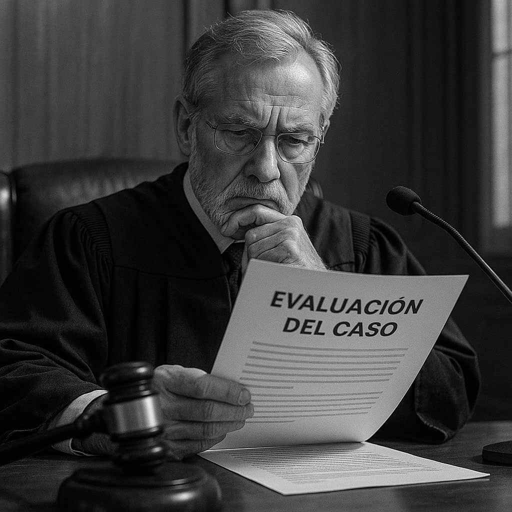 Evaluación del caso por parte del juez